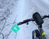 Vintercyklist i Sundbyberg